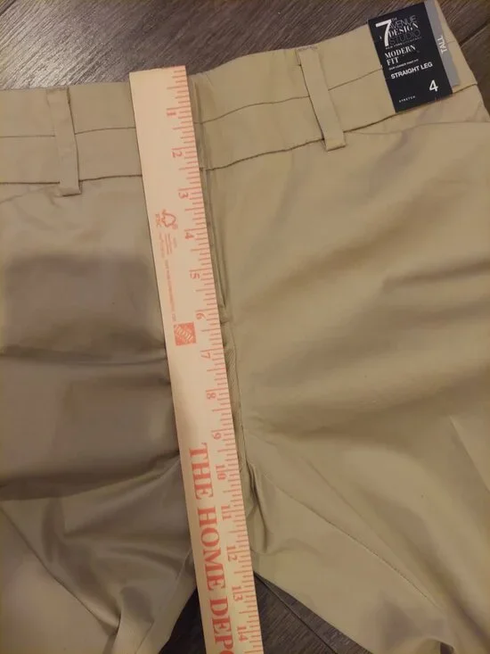 New York & Company 7th Avenue Design Studio Pants Women’s 4 Tall Khaki - Picture 9 of 12